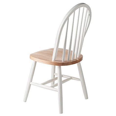 Winsome Wood Windsor Chair In Natural And White Finish Set Of 2 Buy