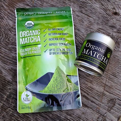 I previously used a brand with a really mild umami flavor, but this one is so contains 30grams of 100% ceremonial grade green tea matcha powder. Intrice Blog: Review: Kiss Me Organics Matcha Green Tea ...
