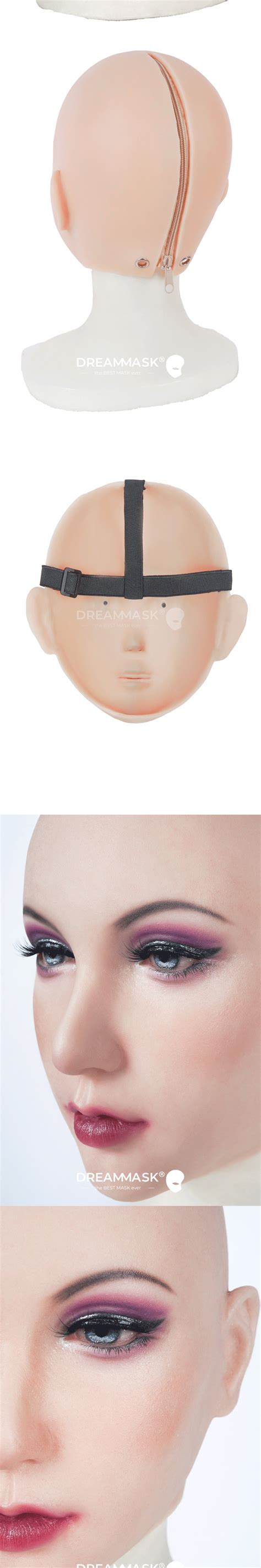 Ching4m America Makeup Crossdress Silicone Female Mask Fullhalf Head Transgender Realistic