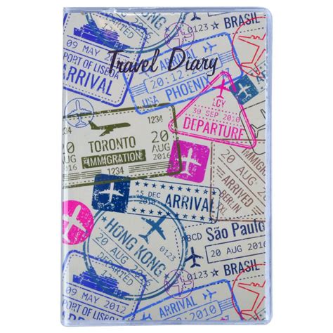 Travel Diary Passport Design With Clear Pvc Cover 150mm X 95mm