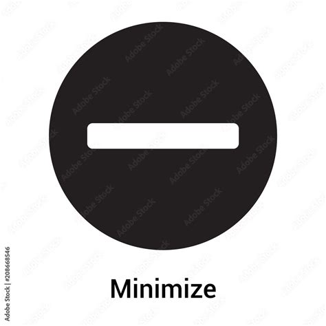 Minimize Icon Vector Sign And Symbol Isolated On White Background