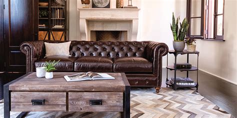 Industrial Living Room With Mansfield Sofa Living Spaces