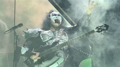 Gene simmons, ace frehley and paul stanley. Gene Simmons Spits Blood! Kiss Tampa End of the Road 2019 ...