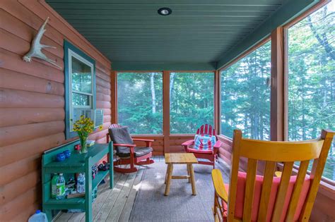 Log cabin near the ellis river. Waterfront Log Cabin For Sale in Lincoln, Maine