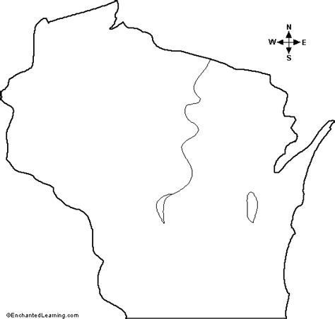 Outline Map Wisconsin