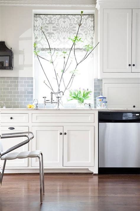 When you shop with half price cabinets, you get the highest quality product at a fraction of the price. White Kitchen with Half Tiled Gray Subway Tile Backsplash ...