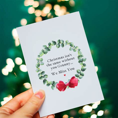 We Miss You Personalised Christmas Card By Cj Designs