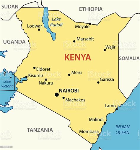 This is a list of cities and towns in kenya. Republic Of Kenya Vector Map Stock Illustration - Download Image Now - iStock