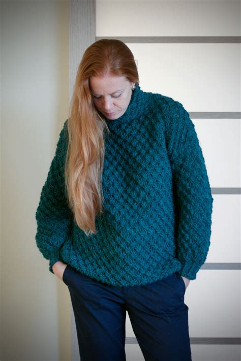 Emerald Green Chunky Oversized Sweater Etsy