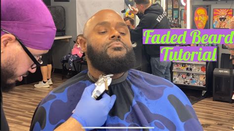 How To Faded Beard Barber Tutorial Rick Ross Type Beard Youtube