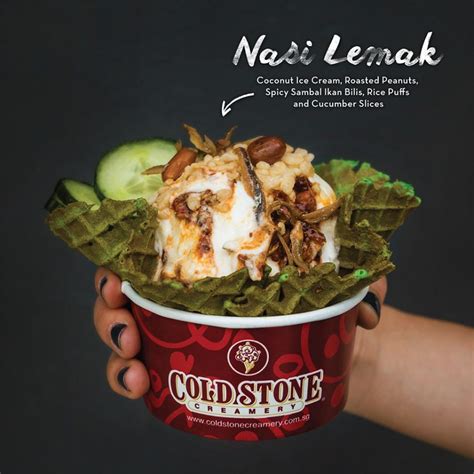 Nasi lemak gelato at whimsical. Cold Stone Creamery will have Nasi Lemak and Chendol ...