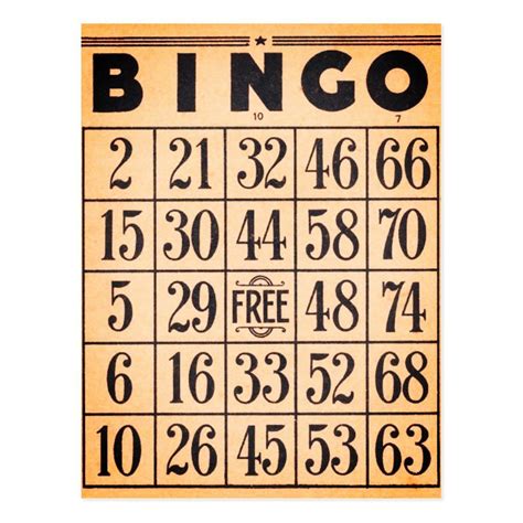 Vintage Bingo Game Card In 2021 Bingo Cards Bingo