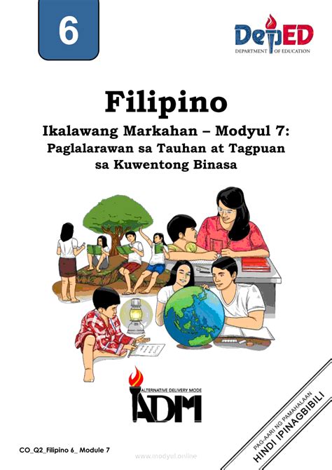 Filipino 6 Ikalawang Markahan Modyul 7 Paglalarawan Sa Tauhan At