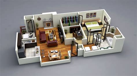 Simple House Floor Plan Design 3d Image To U