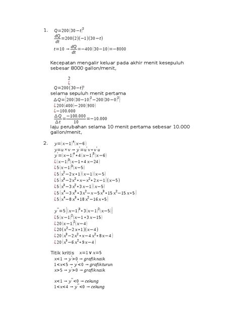 Contoh skripsi teknik sipil kode y (hardcopy). Contoh Soal Matematika II Teknik Sipil