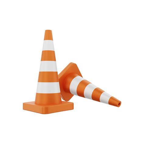 3d Rendering Of Traffic Cone Construction 8484302 Png