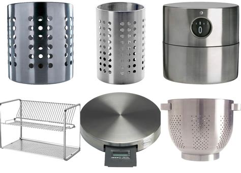 To extend, just pull either end and lift up the extension panel stored discreetly under the table. Ikea ORDNING Stainless Steel Kitchen Timer Utensil Rack ...