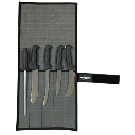 Sicut 6 Piece All Purpose Knife Package Black Handle Aussie Outback