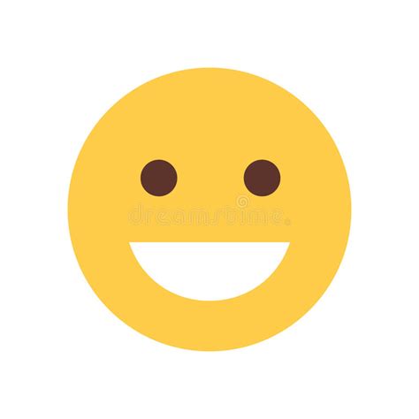Yellow Smiling Cartoon Face Laughing Emoji People Emotion Icon Stock