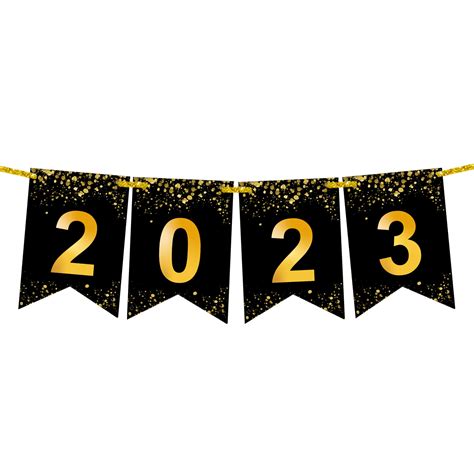 Buy Large Glitter Graduation 2023 Banner No Diy 8 Feet Black And
