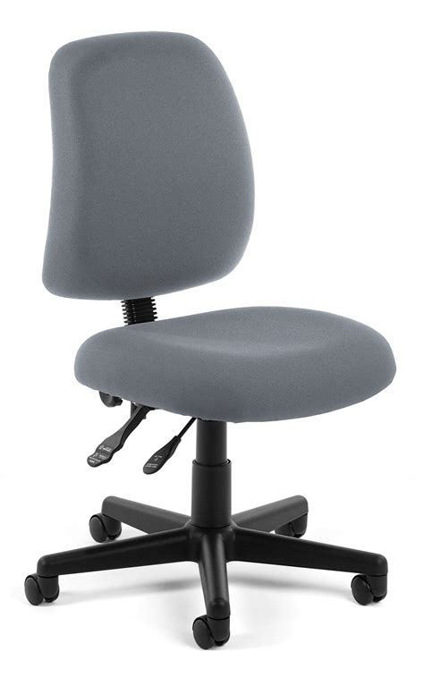 Ofm Posture Series Model 118 2 Armless Swivel Task Chair Fabric Mid