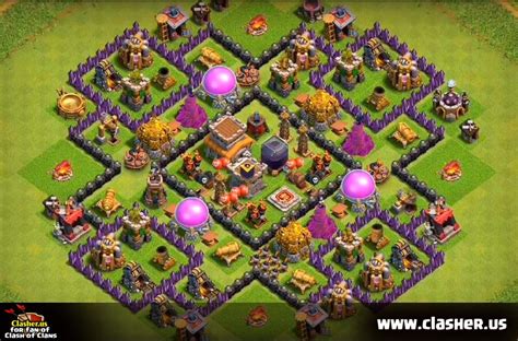 You might be interested in exclusive town hall 8 bases. Town Hall 8 - FARMING Base Map #4 - Clash of Clans ...