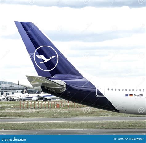 Lufthansa Airbus A330 300 Tail Editorial Stock Image Image Of Capture