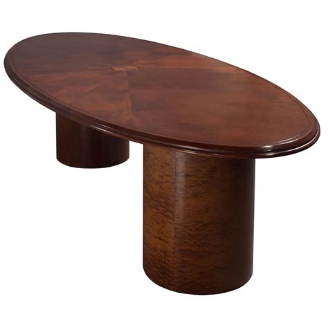 foot  veneer oval conference table walnut national office