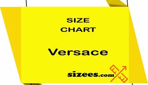 versace women's size chart