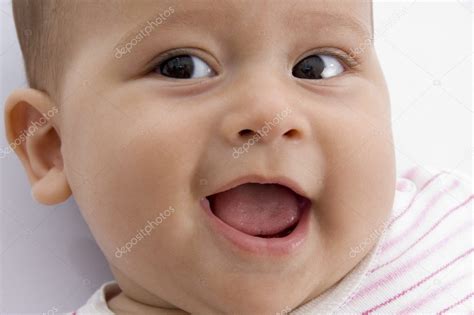 Close Up Of Cute Baby Smiling — Stock Photo © Imagerymajestic 1659557