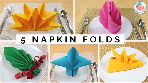 10 Different Napkin Folding Techniques To Wow Your Guests Towels By