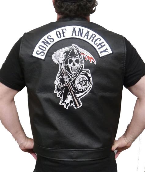 Sons Of Anarchy Black Leather Vest Maker Of Jacket Black Leather