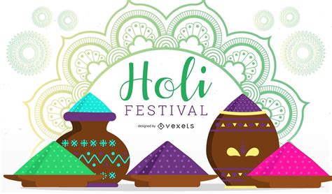 Holi Festival Illustration Design Vector Download