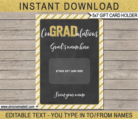 If they love their college memories, give them a gift that will help them cherish the good bp stock climbed early on tuesday, as the oil major said it would hit its net debt target almost a year earlier than expected, opening the door to share buybacks. Printable Graduation Gift Card Holder Template | Custom ...