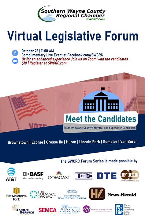 2020 Meet The Candidates Mayoral Forum Flyer Swcrc