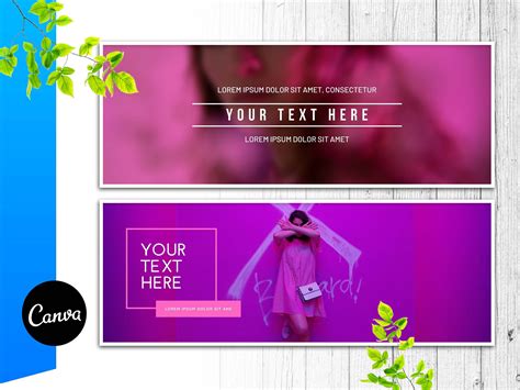 Facebook Cover Template For Pink 6 Diy Editable Canva Template For