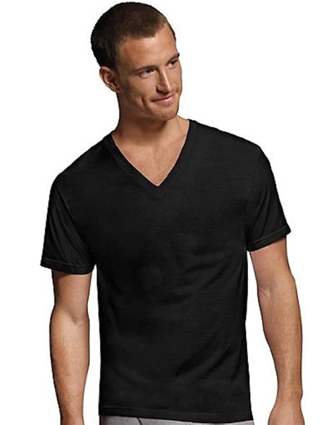 Hanes Mens V Neck T Shirts Comfortsoft 4 Pack S 2x 100 Cotton Ebay