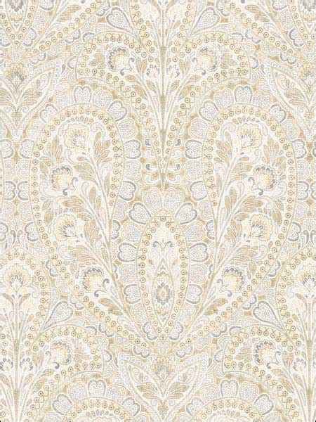 Ornamental Yellow Grey Cream Wallpaper Af37730 By Patton Norwall Wallpaper