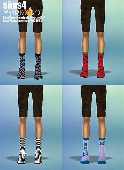 Calf Socks By Marigold Sims 4 Nexus