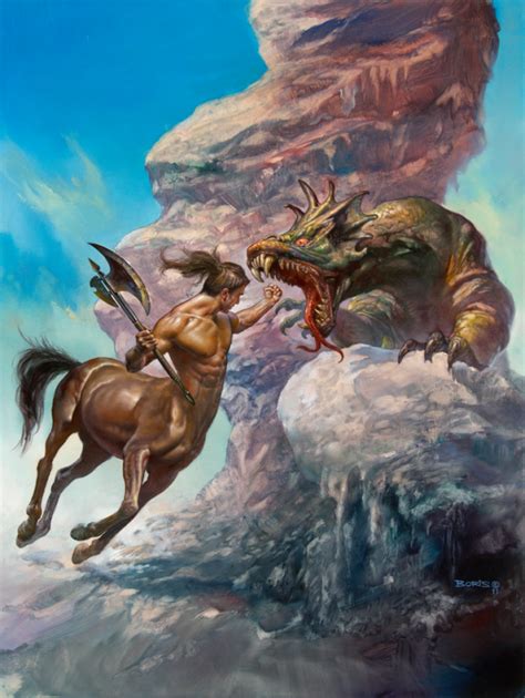 The Centaur And The Dragon Boris Vallejo And Julie Bell Fantasy Art