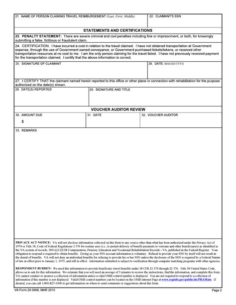 Va Form 20 0968 Fill Out Sign Online And Download Fillable Pdf