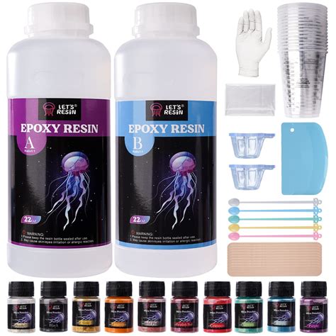 Buy Let S Resin Epoxy Resin Starter Kit For Beginners Oz Resin Art Kit For Craft Fast Cure