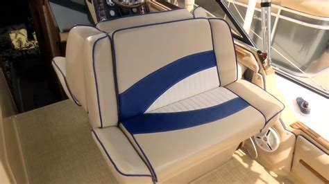 You can match the vinyl for the seats to the boat or select a contrasting color. How to Reupholster a Back-to-Back Boat Lounge Seat - YouTube | Diy boat seats, Boat seat covers ...