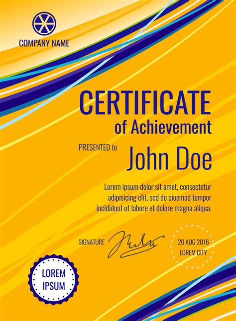 Certificate Template Diploma Vector Layout By Microvector