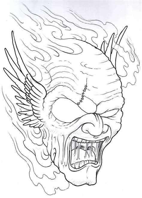 Demon Face Drawing At Getdrawings Free Download