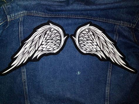 Large Angel Wings Patches On Back Jacket Embroidered Wings Etsy