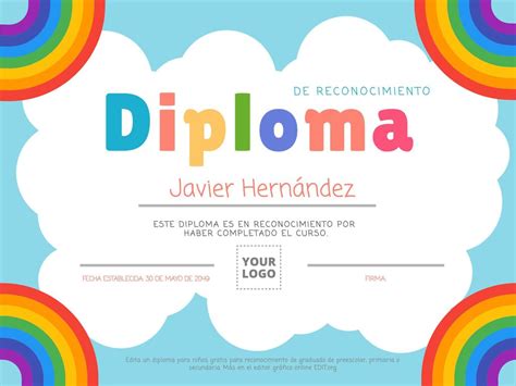 Diplomas E Reconhecimentos Editáveis Para Crianças