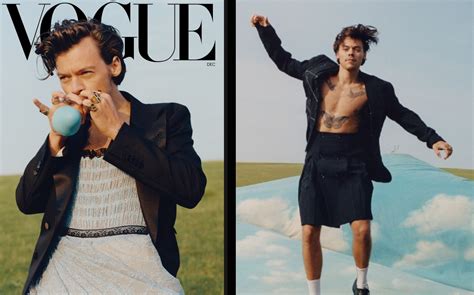 The image is a first for vogue, which has never had a solo man on the cover before. Harry Styles en Vogue USA: el primer hombre en portada. FOTOS