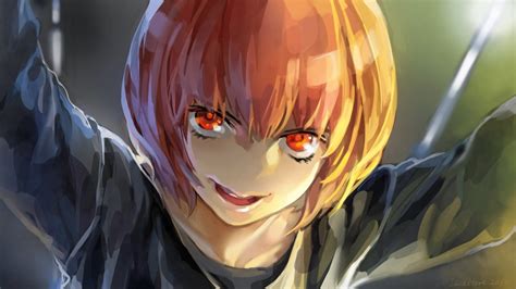 Short haired girls sometimes are seen as tomboyish in nature, such as being rough and being crude with their words and with a tendency to be boisterous as well. anime girls, Anime, Short hair, Red eyes, Aku no Hana ...