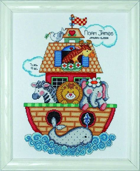 Sizes range from 6 to 32 count, and you can request others. Amazon.com: Tobin Noah's Ark Birth Record Counted Cross ...